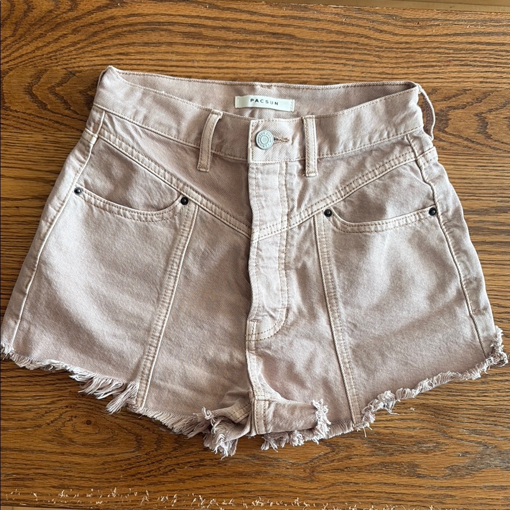 PacSun Ultra High Rise Vintage Dusty Pink Jean Shorts